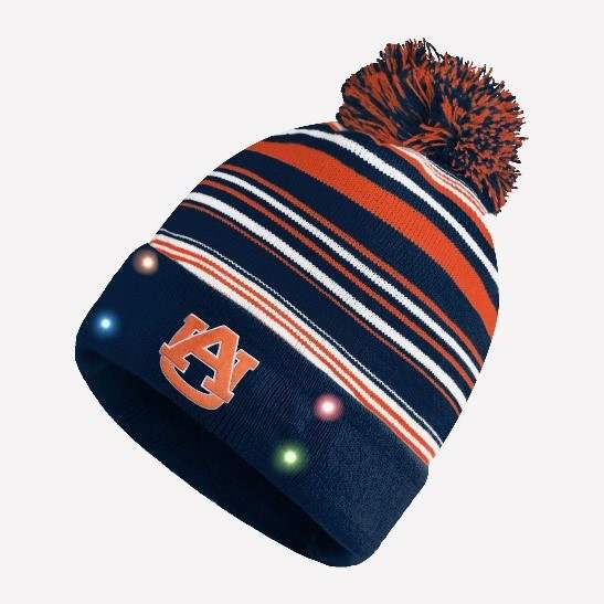 Auburn Tigers Horizontal Stripe Light Up Beanie